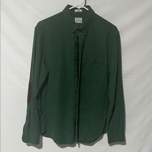 🟢 J.Crew Slim Fit Cotton Shirt with Elbow Patches – Men’s Medium